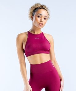Dynamic High Neck Backless Sports Bra
